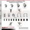 Service Caster 5 Inch 316SS Thermoplastic Rubber Swivel 1-5/8 Inch Stem Caster Lock Brake, 2PK SCC-SS316TTLEX20S514-TPRB-2-S-2-158 - alternate 5